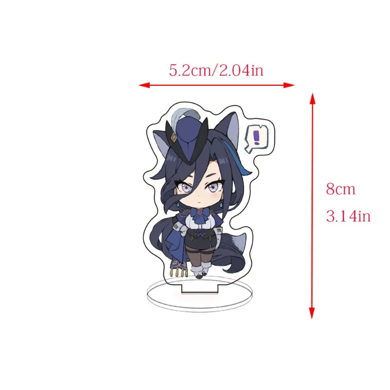 Genshin Impact Furina Neuvillette Kawaii мультяшный узор акриловый стоячий знак игровой товар небольшой подарок