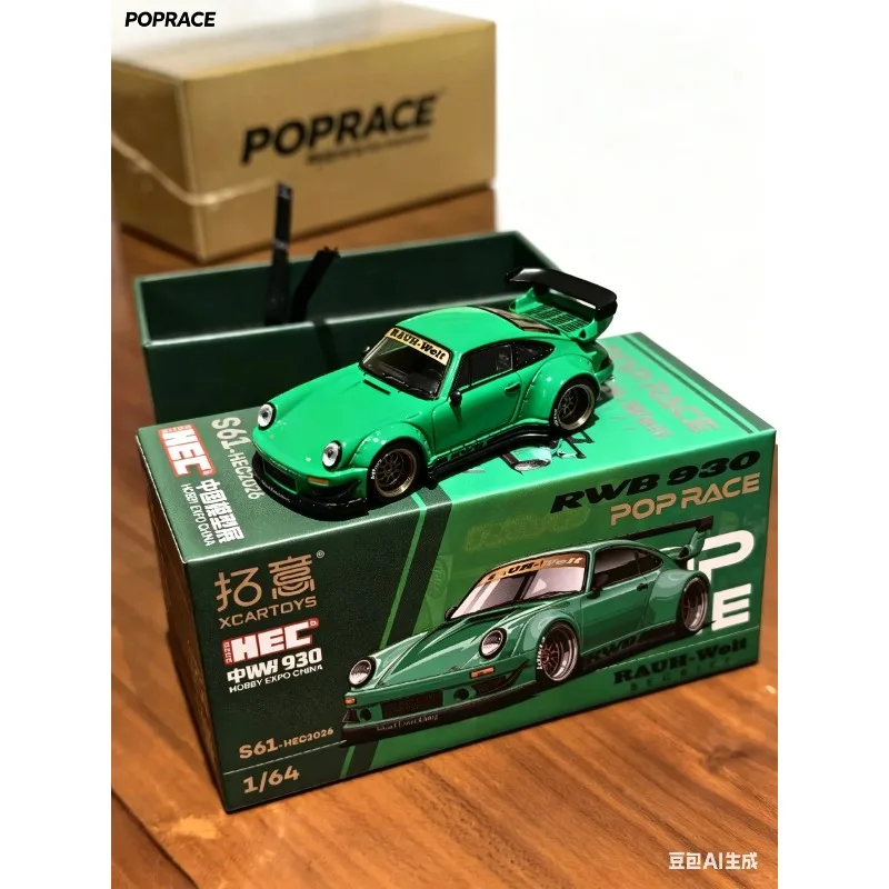 hec-north-exhibition-limited-edition-poprace1-64-alloy-rwb-930-simulation-car-model-adult-collection-decoration-item-boy-gift