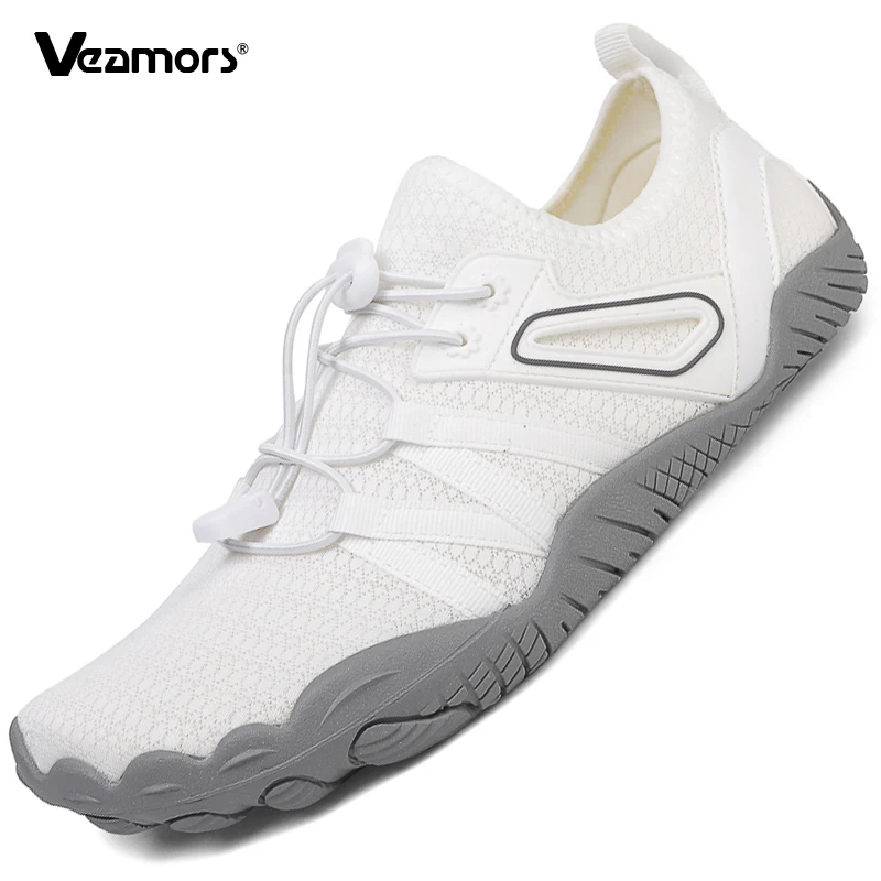 VEAMORS Unisex Aqua Shoes Quick Dry Beach Shoes Men Breathable Sneakers Barefoot Upstream Water Shoes Women Swimming Sport Shoe