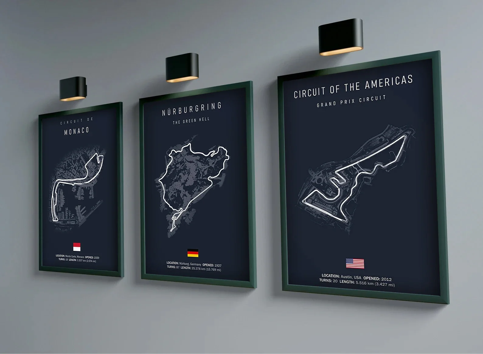 F1 Imola Monaco Circuit، Formula One Wall Art، ملصق مطبوع على القماش عالي الدقة، مناسب للمنزل، غرفة المعيشة، ديكور الغرفة