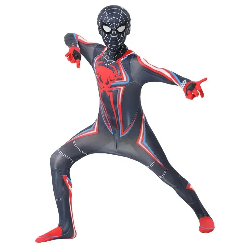 Spiderman Costume Miles Morales 2099 Spider Man Cosplay Costume Zenti Bodysuit Jumpsuit Halloween Costume for Adult Kids