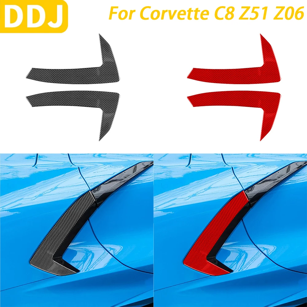 

Для Chevrolet Corvette C8 Z51 Z06 автомобильные аксессуары из углеродного волокна, дверной воздухозаборник, обидкая боковая панель, декоративная наклейка