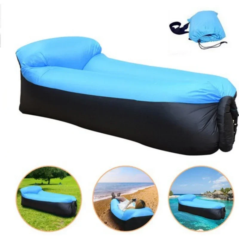 Trend Outdoor Products Fast Infaltable Air Sofa Bed Good Quality Sleeping Bag Inflatable Air Bag Lazy Bag Beach Sofa 240*70cm