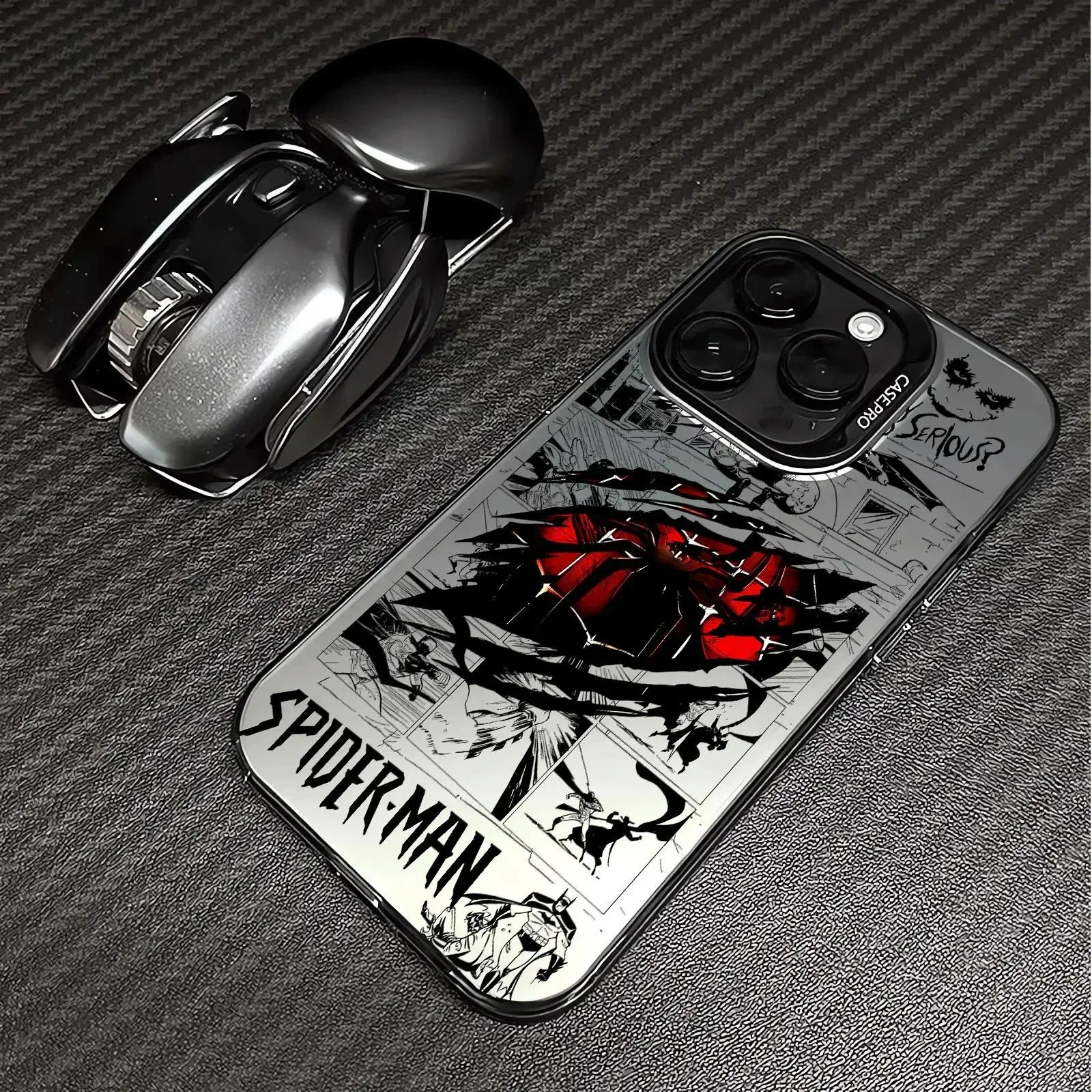 Funda de teléfono para iPhone 15, 14, 13, 12, 11 Pro Max, XS, XR, 7, 8 Plus, TPU, silicona suave, b-batman, Spider, s-superman, Logo