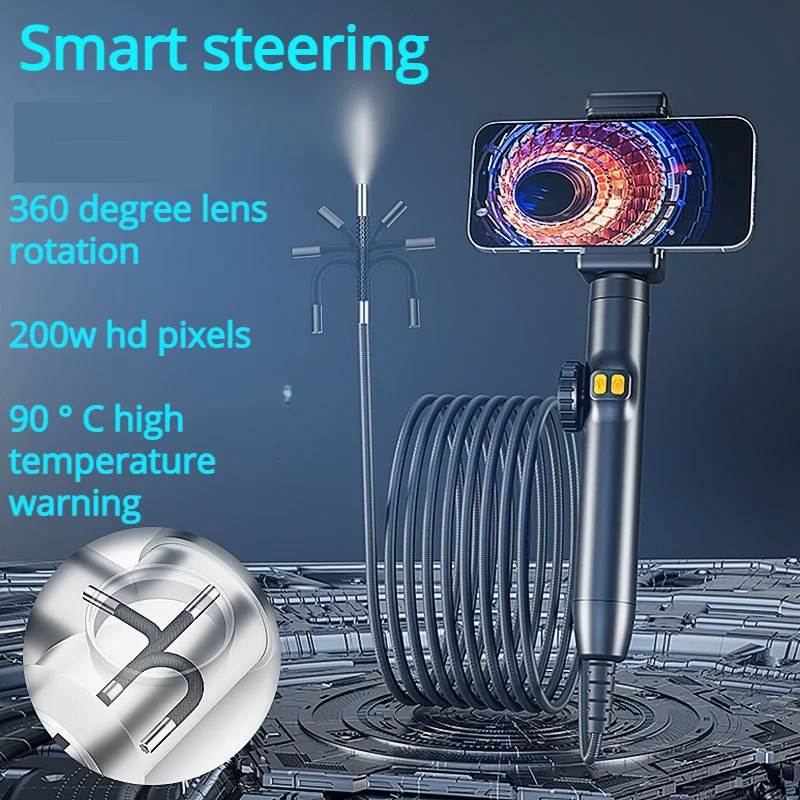 

Ручная промышленная эндоскопическая камера с автофокусом и одним объективом, водонепроницаемая камера, кабель, канализационная труба, обслуживание автомобиля