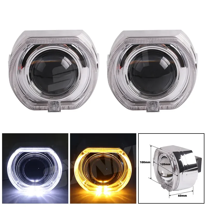 SANVI 2pcs 110MM 120MM Angel Eyes Led Shrouds  2.5 Inch 3'' Halo Car LED Light Ring DRL for HID Xenon Lens Bi Led Projector