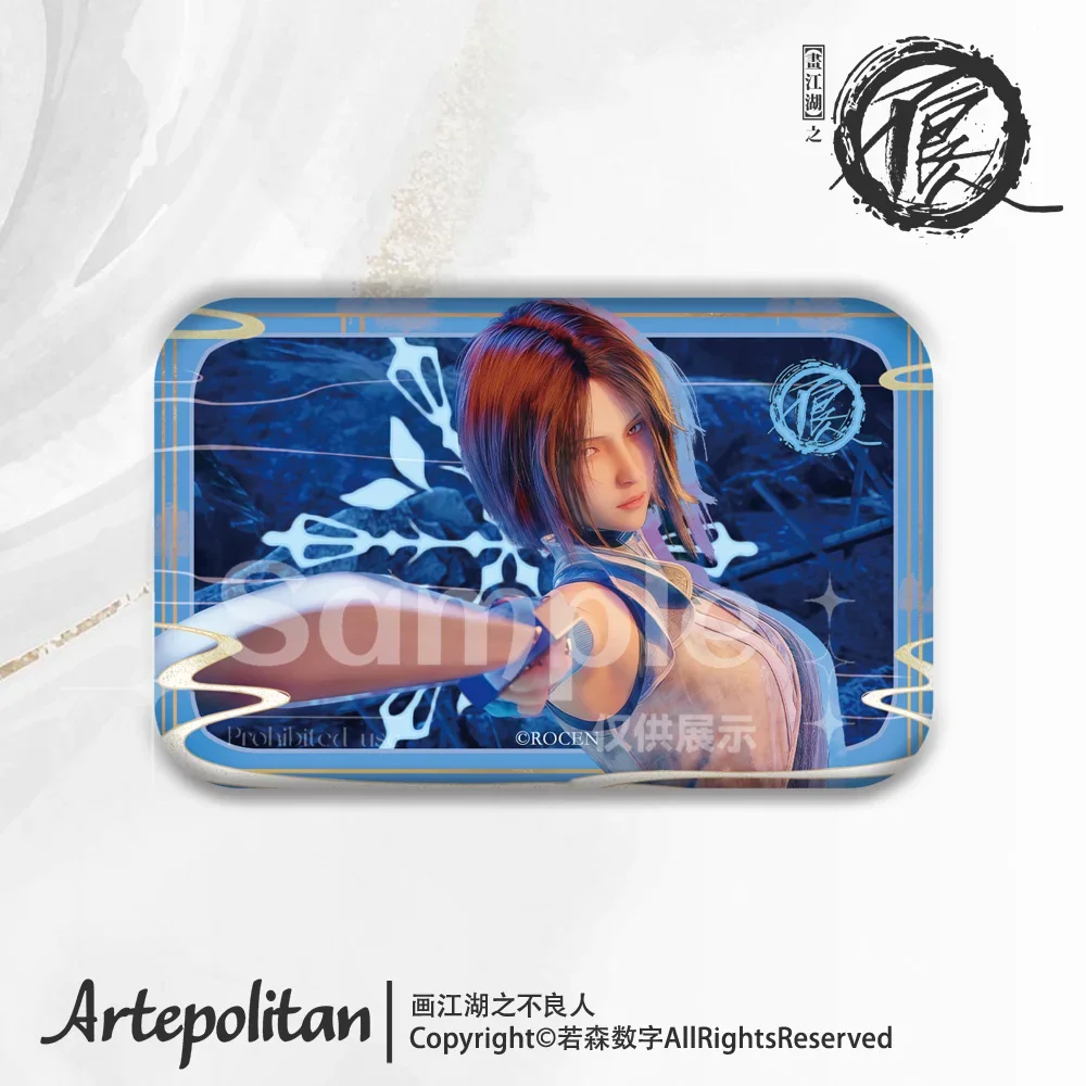 2024 Anime Hua Jiang Hu Zhi Bu Liang Ren Famous Scene Series Acrylic Fridge Magnets Supporting Double Flash Reflective Badge