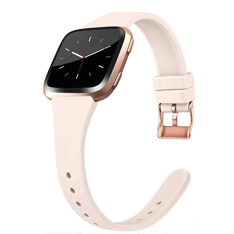 Silicone Bands for Fitbit Versa 2 /Fitbit Versa/Versa Lite/SE,Replacement Narrow Watch Straps for Fitbit Versa Watch Bracelet