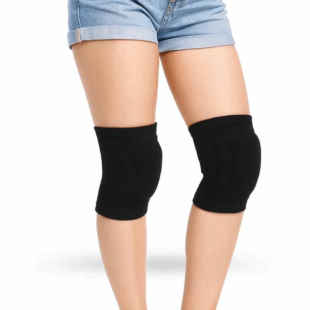 

1 Pair Thickening Sponge Sports Knee Pads Volleyball Yoga Dance Knee Pads Brace Support Non-Slip Elastic Knee Pads