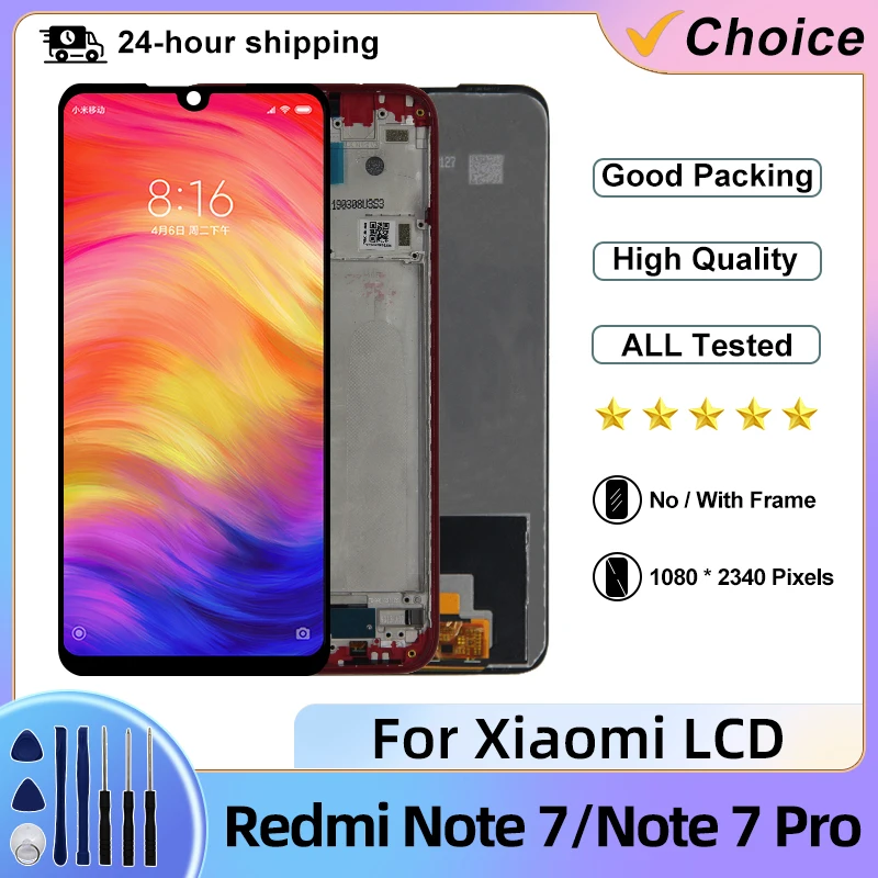 CHOICE For Xiaomi Redmi Note 7 LCD Display Touch Screen Digitizer Assembly For Redmi Note 7 Pro Replacement Parts