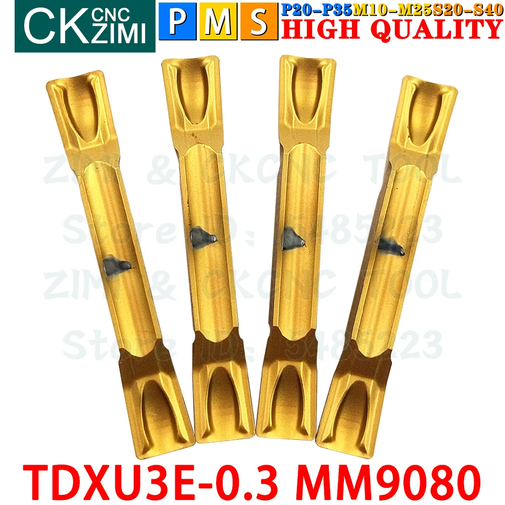 TDXU3E-0.3 MM9080 TDXU3E 0.3 Carbide Inserts Cutting Grooving Inserts Tools TDXU CNC Parting Metal Lathe Milling Turning Tools