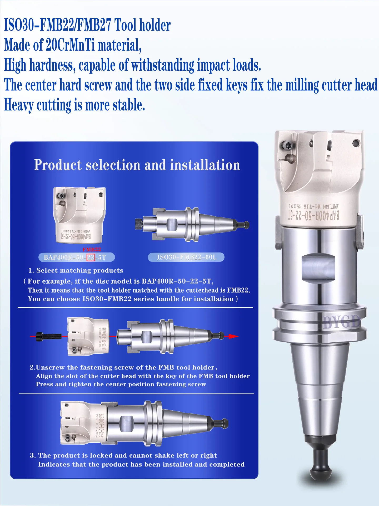 BYGD ISO ISO30 Werkzeughalterhalterung Werkzeug ISO30 ER ER32 ER25 ISO30 GSK10 GSK16 ISO30 APU ISO30 FMB FMB22 Werkzeughalter Spannzangenfutter – Detail 9