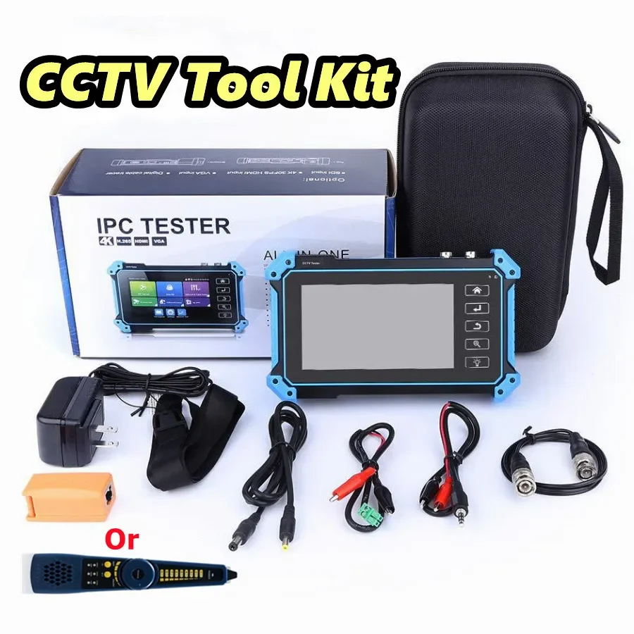 5.4inch CCTV IPC Tester 8MP AHD CVI TVI Camera Tester VGA HDMI Input IPC715 Camera Security Monitoring Network Cable Test