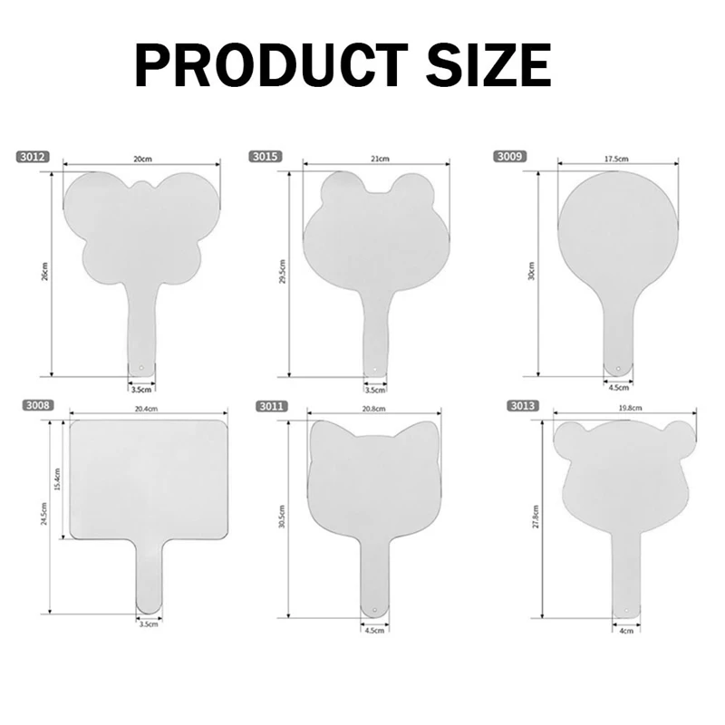 6 PCS Dry Erase Answer Paddle Dry Erase Board papan putih kayu Double Sided Paddle Dry Erase Board