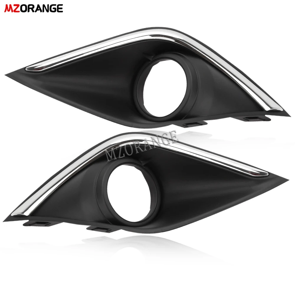 Fog Light Cover Grill Bezel for Mitsubishi Outlander 2015 2016 2017 2018 Fog Lamp Hood Chrome Trime Box Left Right Accessories