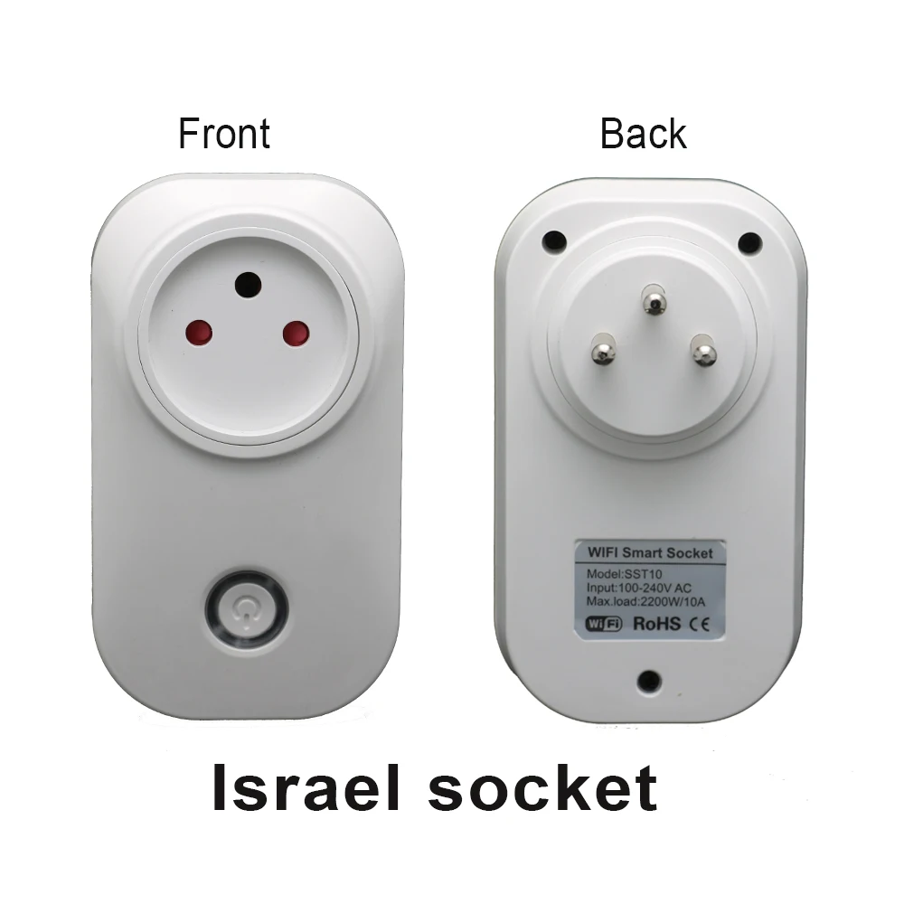 16A Israel Socket Smart Israel Plug presa Wifi controllo vocale Power Statistics Tuya Life APP Control funziona con Alexa Google Home