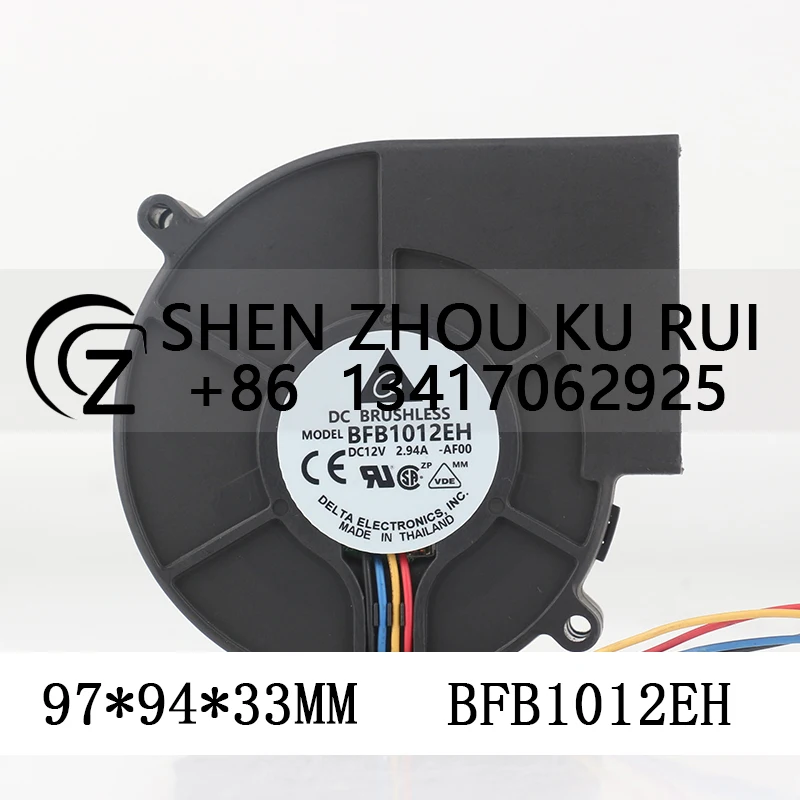 

Delta BFB1012EH-AF00 24V 48V DC12V 2.94A AC 9733 97X94X33MM 9.7CM ball large air volume centrifugal turbine blower coolingfan