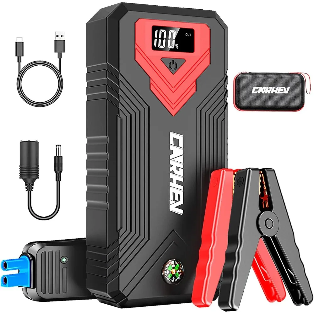3000A Jump Starter، 24000mAh بطارية السيارة Jump Starter (حتى 8.0L الغاز ومحرك الديزل 8.0L) بطارية البلوز المحمولة، 1