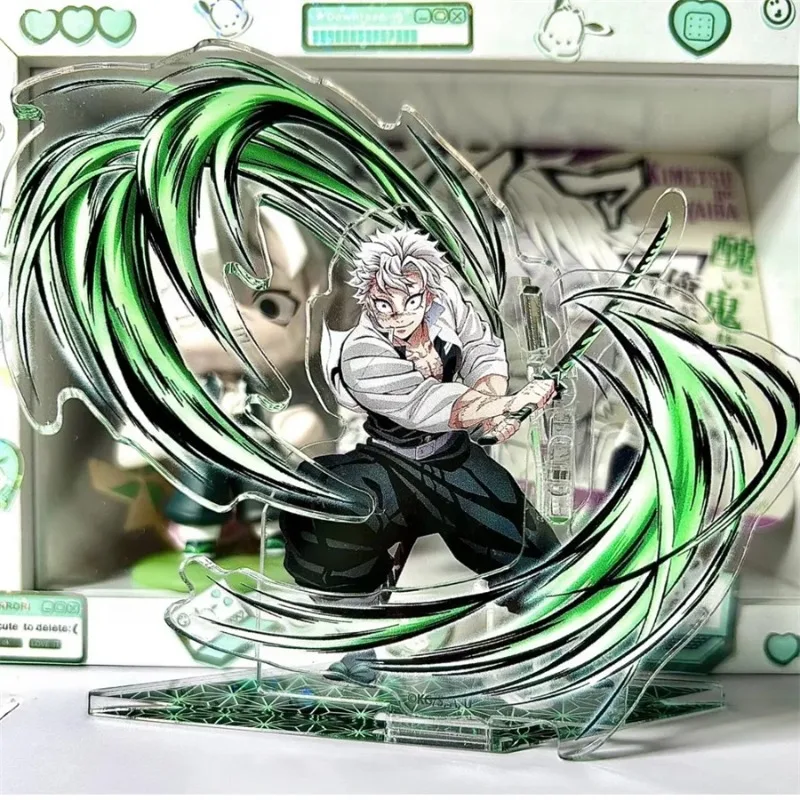 

Demon Slayer Acrylic Ornaments Shinazugawa Sanemi Anime Action Figures Car Desktop Decoration Models Children Toy Birthday Gifts