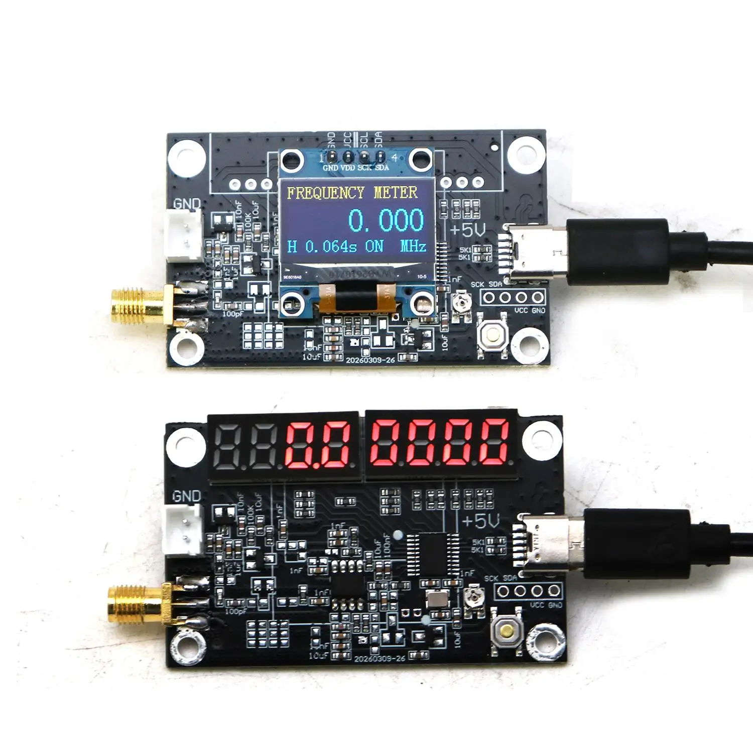2in1 1KHz-200M-3.6G Frequency Meter Digital Display Frequency Counter RF Signal Measurement High/low Freq Cymometer Ham Radio