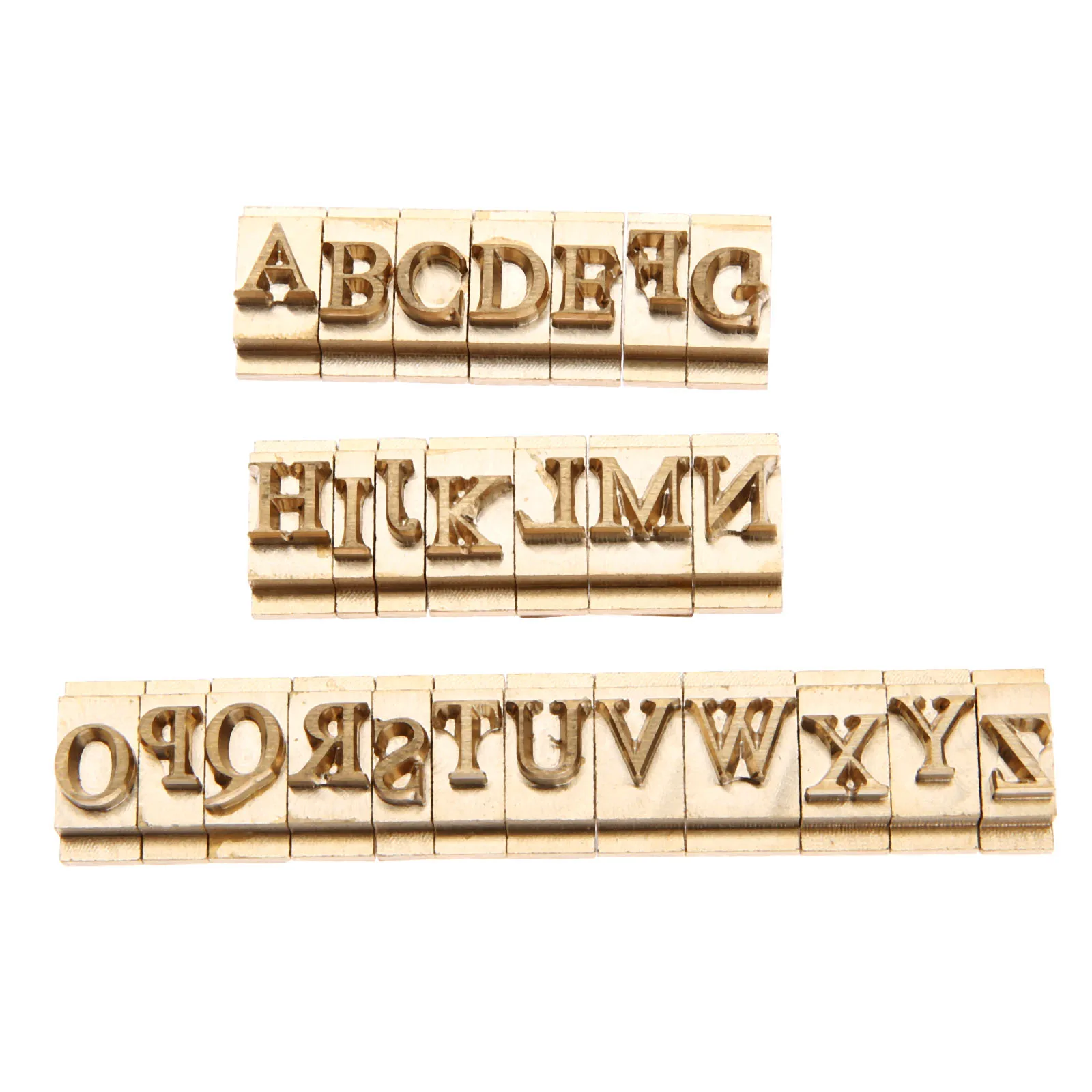 

26pcs/kit Capital Letters Gold Brass Times New Roman Stamp Molds A-Z Craving Craft Iron Press Stamping Leather/Wood/Cake Tools