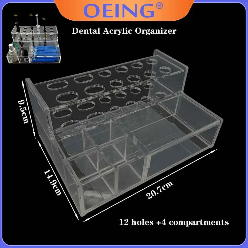 Dental Acrylic Case Storage Box Dentistry Acrylic Adhesive Composite Applicator Oral Material Storage Applicator Dispenser Box