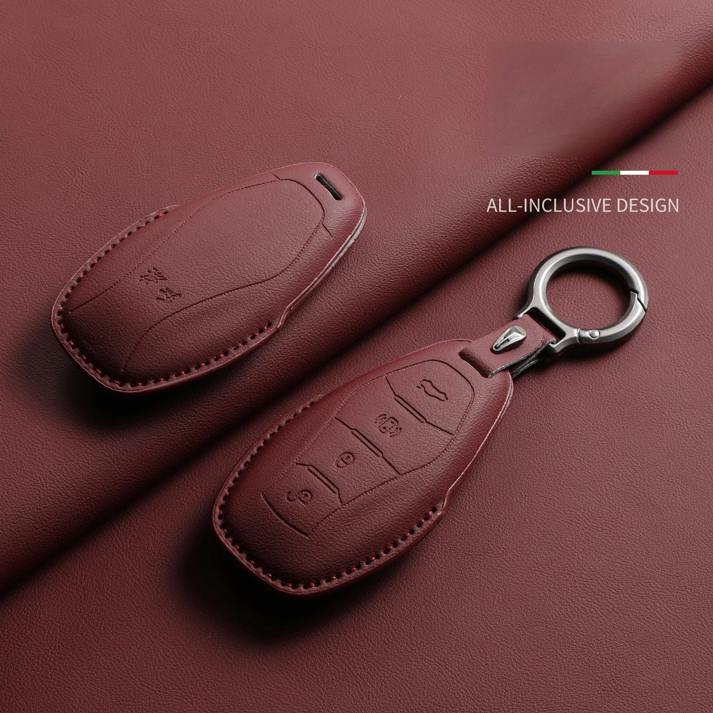 

goat leather Car Key Casefor For Hongqi HS3 H9E H7 HQ9 Remote Cover Shell Keychain Holder Accessories ﻿
