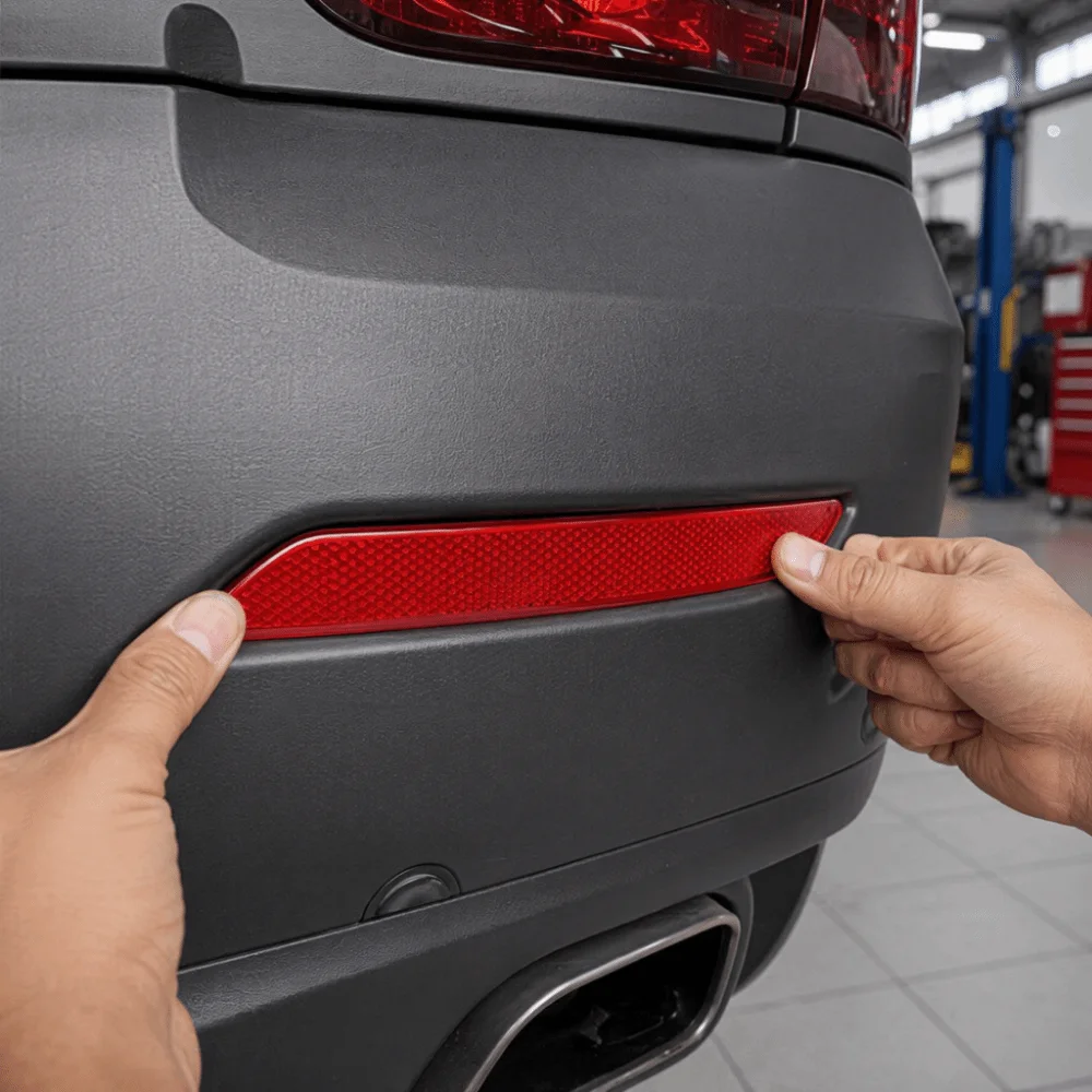 2PCS Red Rear Bumper Reflector Rear Side Marker Light for E70 X5 2007-2010/E70 X5 with M Aerodynamics Package 2011-2013