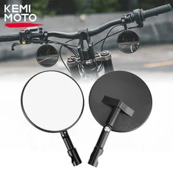 Emark Motorcycle Round Rearview Mirror Universal 360° Adjustable Handle Bar End Mirrors Motorcycle Scooters Bicycle Accessories