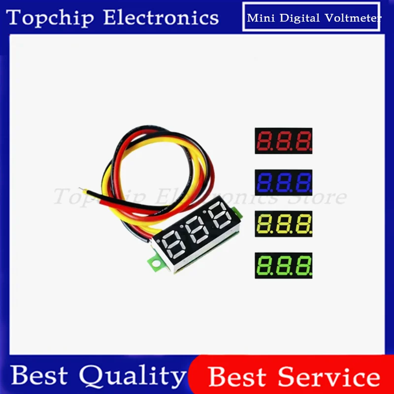 0.28 inch DC 0-100V 3-Wire Mini Gauge voltage meter Voltmeter LED Display Digital Panel Voltmeter Meter Detector Monitor Tools