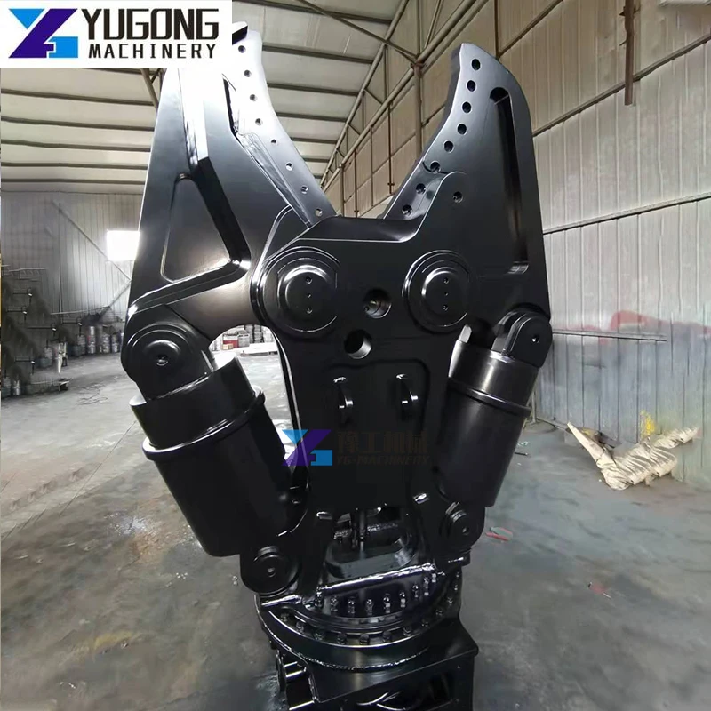 Attachment Car Dismantling Hydraulic Rotating Demolition Shear Scissors Have Alloy Blades for Cutting Scrap