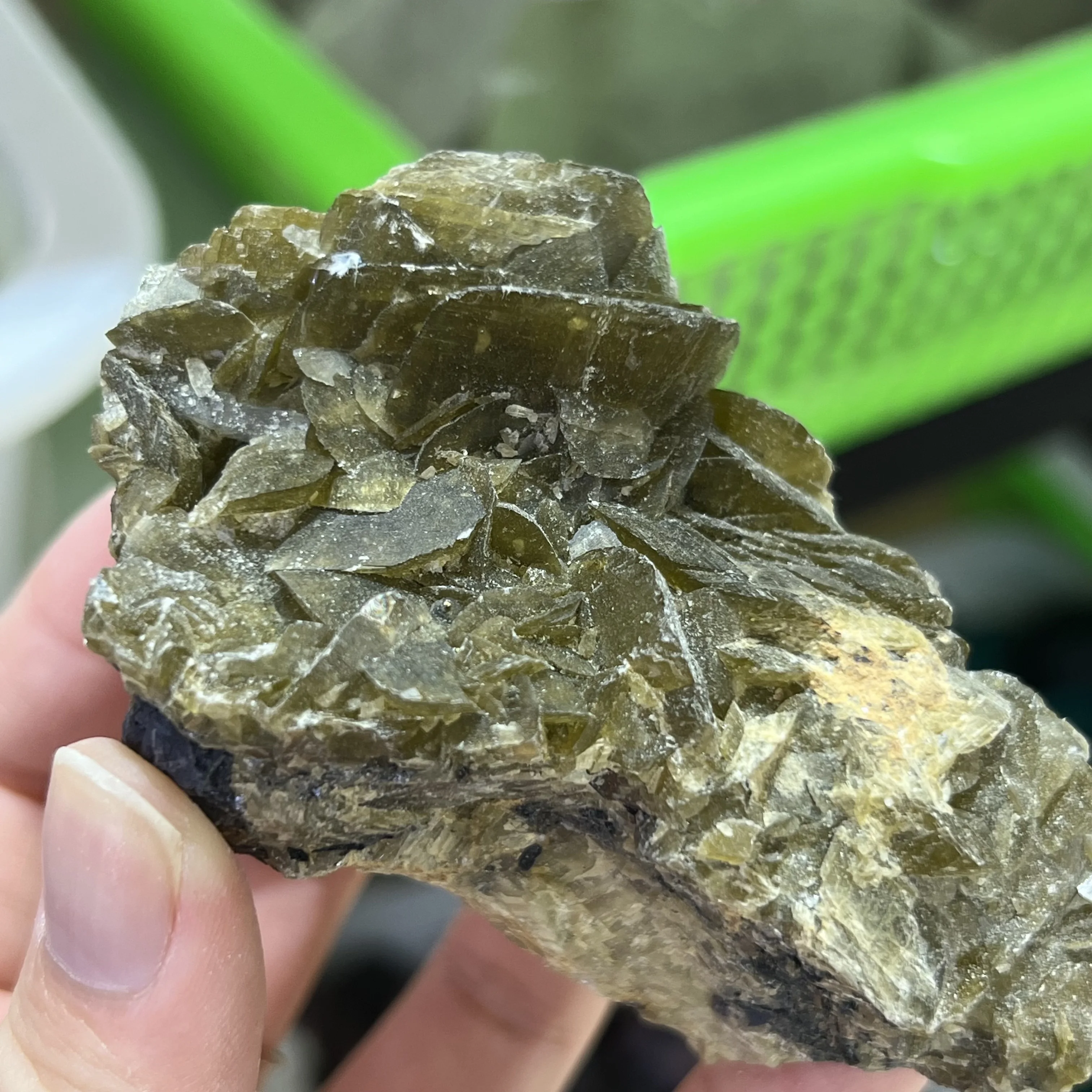 Piedra de Mica de cristal Natural Irregular, Mineral de racimo amarillo Irregular, espécimen Mineral