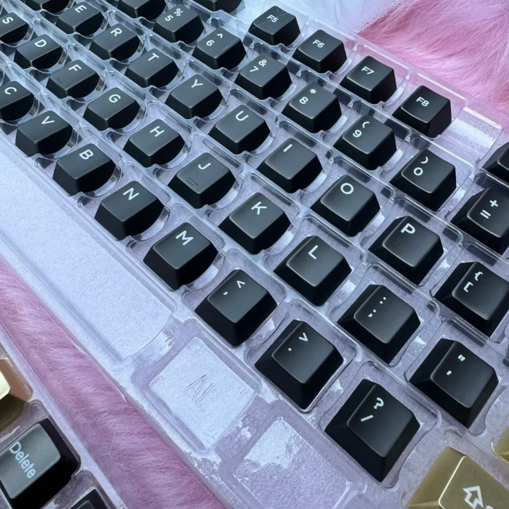 Metal Gold Black Keycaps Set Custom Cherry Profile Point Key Cap Alloy Point Key Caps Accessory for Mechanical Keyboard Gaming