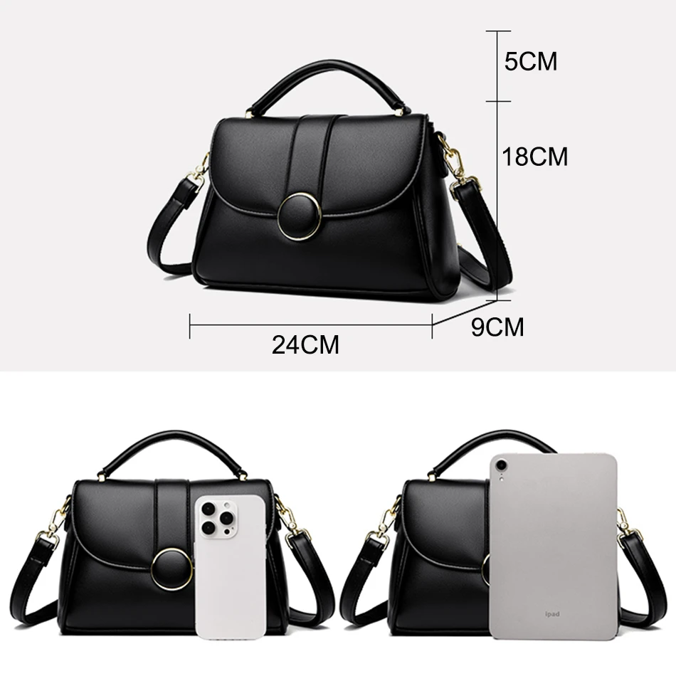 Luxury Designer Handbags and Purses Genuine Brand Soft Leather Ladies Shopping Bag High Quality Shoulder Crossbody Bag for Women