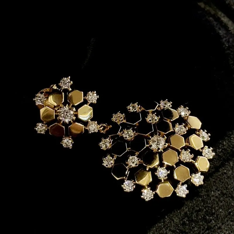 ARIGAYA 925 فضة ارتفع الذهب 3A مكعب زركونيا أقراط الحفلات امرأة غرامة أعلى جودة المجوهرات الفاخرة الاتجاه