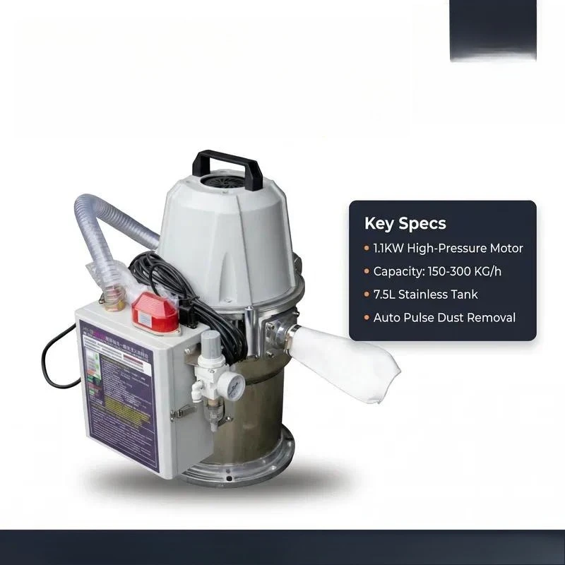 Motor output 1.1kW power, no cleaning vacuum automatic feeder, standard magnetic suction cup hopper