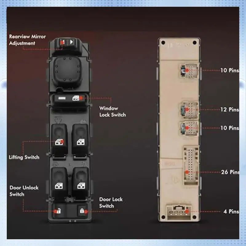 

NEW-Master Electric Window Control Switch Glass Lift Switch For Tahoe Silverado GMC Sierra Yukon Cadillac Escalade