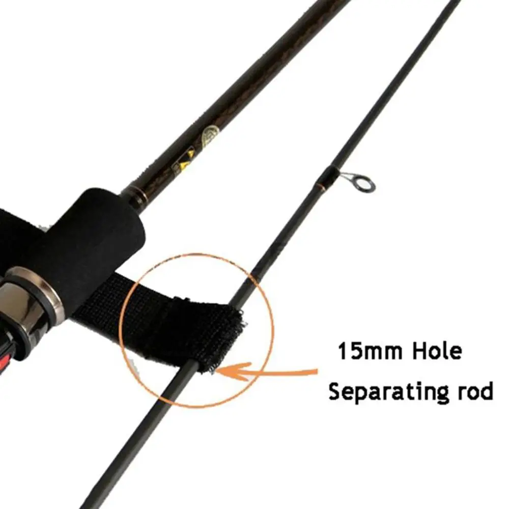 Cable Tackle Elastic Suspenders Band Belt Fishing Rod Strap Protective Sleeve Protector+Tie Wrap Fish Pole Covers