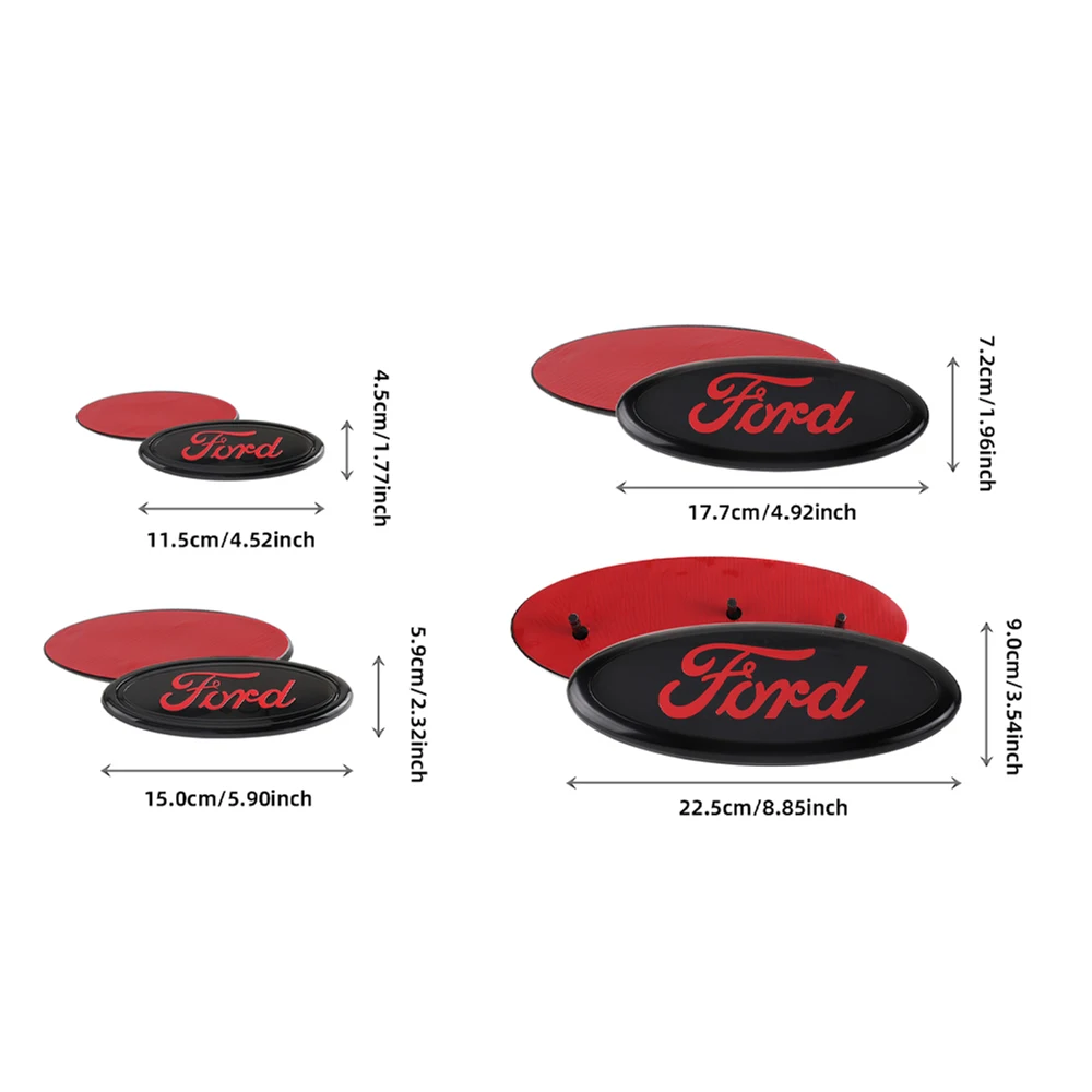 Car Rear Trunk Front Grill Stickers For Ford Grille Emblem Logo Hood Badge Explorer EcoSport Edge Focus Mustang Shelby Ghia f350
