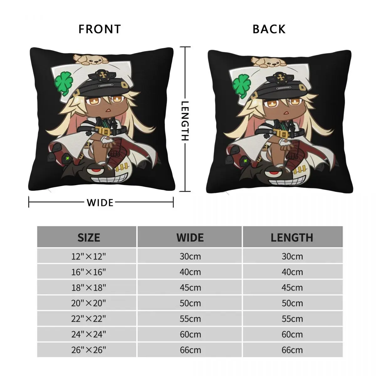 Ramlethal Valentine Guilty Gear Chibi 2024 A Pillow Case