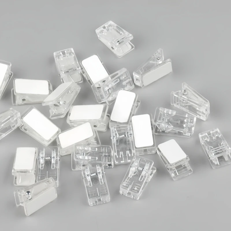 30 Stück Selbstklebende Clips aus Kunststoff, Transparente Wandclips, Klebende Foto-Clips, Poster-Clips für Büro, Zuhause, Poster, Fotos, DIY-Bastelarbeiten – Detail 7
