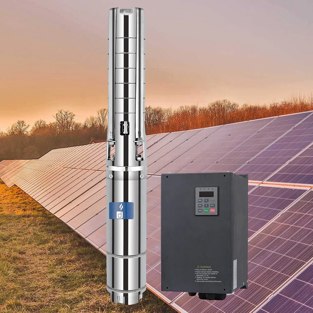 4000 واط 70 م 3 / ساعة 6 بوصة تدفق كبير متعدد المراحل تيار مستمر تعمل بالطاقة الشمسية مضخة مياه للري #4