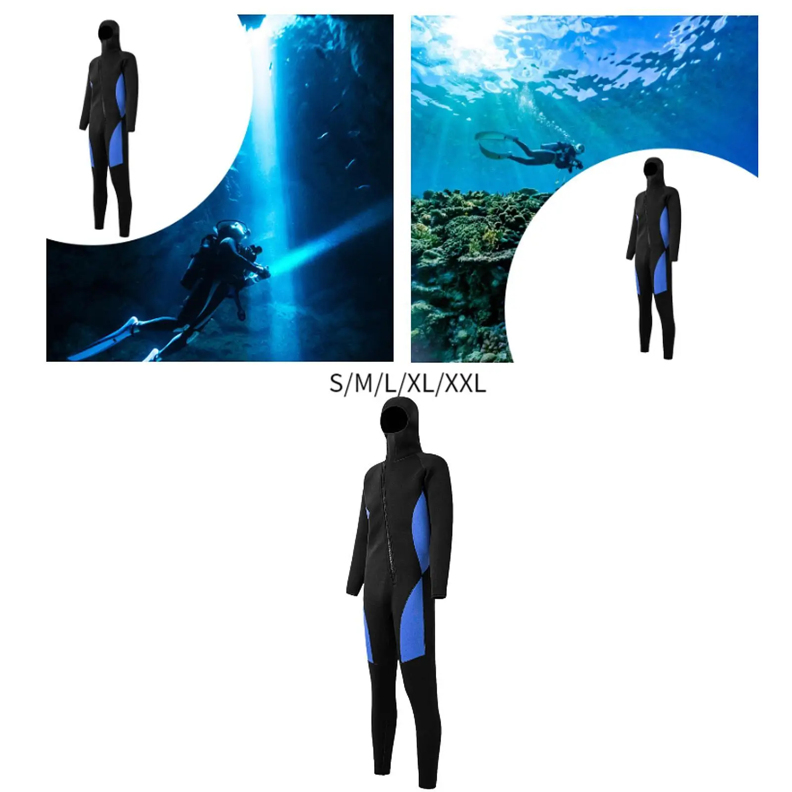 Scuba Diving Suit for Men, Neoprene Wetsuit with Closure System