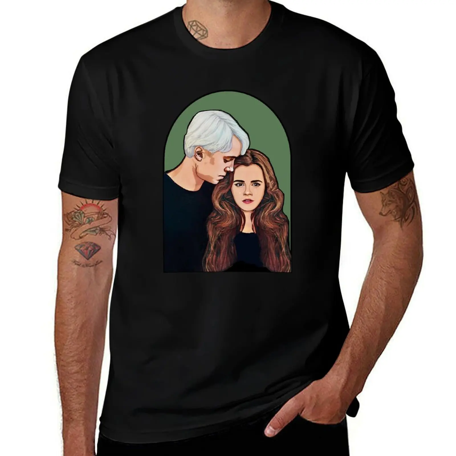 

Dramione Cartoon T-Shirt basketball graphic tees fashion shirts plain Funny t-shirt men t shirt