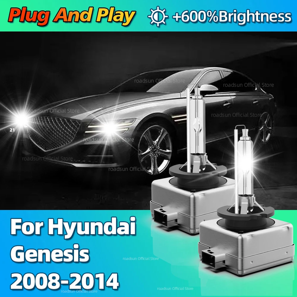 

6000K Автомобильная фара 35 Вт D1S Ксеноновые автомобильные лампы HID 35 Вт Фара для Hyundai Genesis 2008 2009 2010 2011 2012 2013 2014