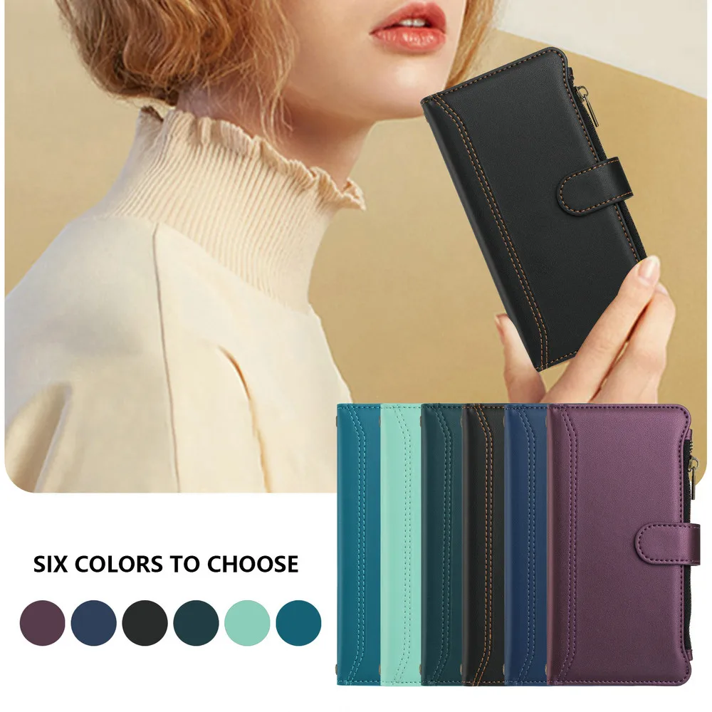 

Для Tecno Spark 40 Pro Plus, кожаный чехол на молнии с 9 картами для Tecno Spark 40C, чехол Spark 30C 20C 10C 20 30 40 Pro Wallet Funda