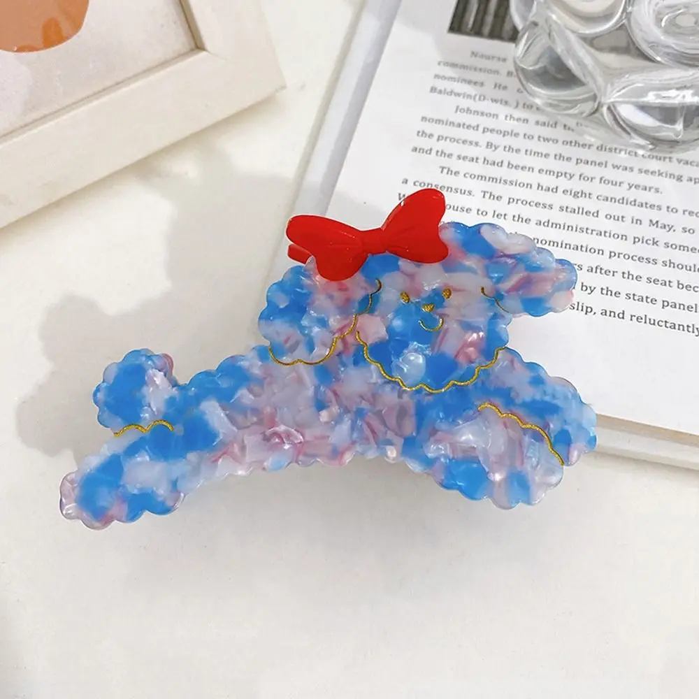 Pinzas para el cabello de acetato con lazo, Clip de tiburón Ins, perro caniche para niñas, Clip de tiburón coreano, pinzas para el pelo de animales, soporte para cola de caballo, horquillas para mujer