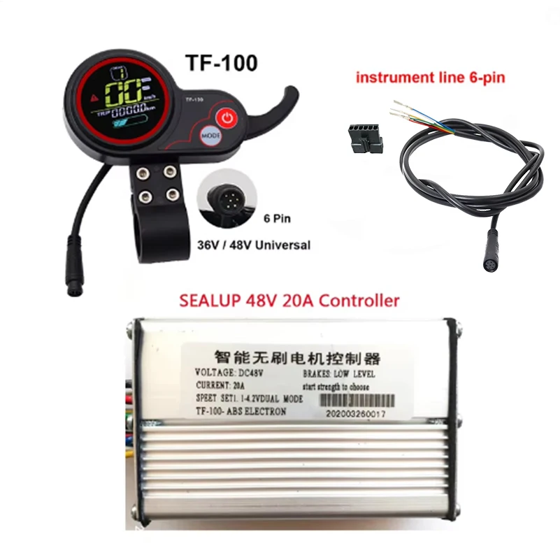 

36V 16A 48V 20A Brushless Motor Controller TF-100 LCD Display Meter for Kugoo M4 Electric Scooter Bike Modification