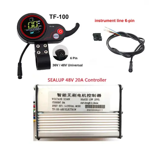 36V 16A 48V 20A Brushless Motor Controller TF-100 LCD Display Meter for Kugoo M4 Electric Scooter Bike Modification