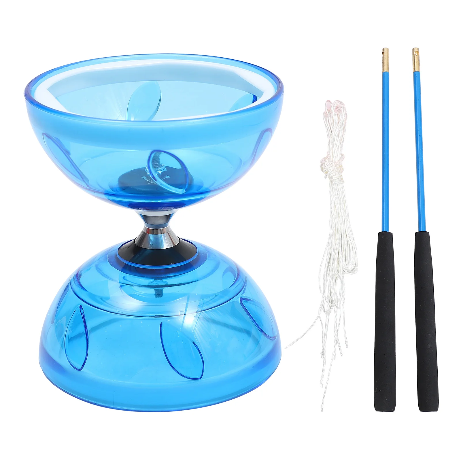 

Transparent Soft Rubber Diabolos Chinese Children's Beginner's Living Axis Double-ended Yoyo Diabolo Juggling Fitness Toy